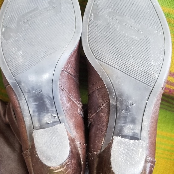 Marc Fisher Wide Calf Boots 7.5 in Brown - Picture 3 of 6